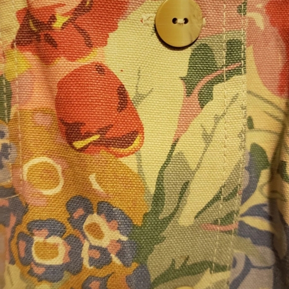 Coldwater Creek Floral Jean Jacket Beige - Picture 2 of 6